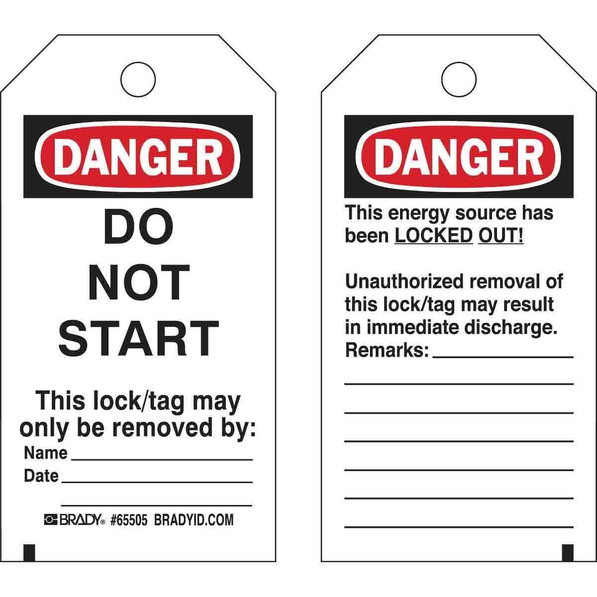 Brady® 65445 Safety & Facility Tags