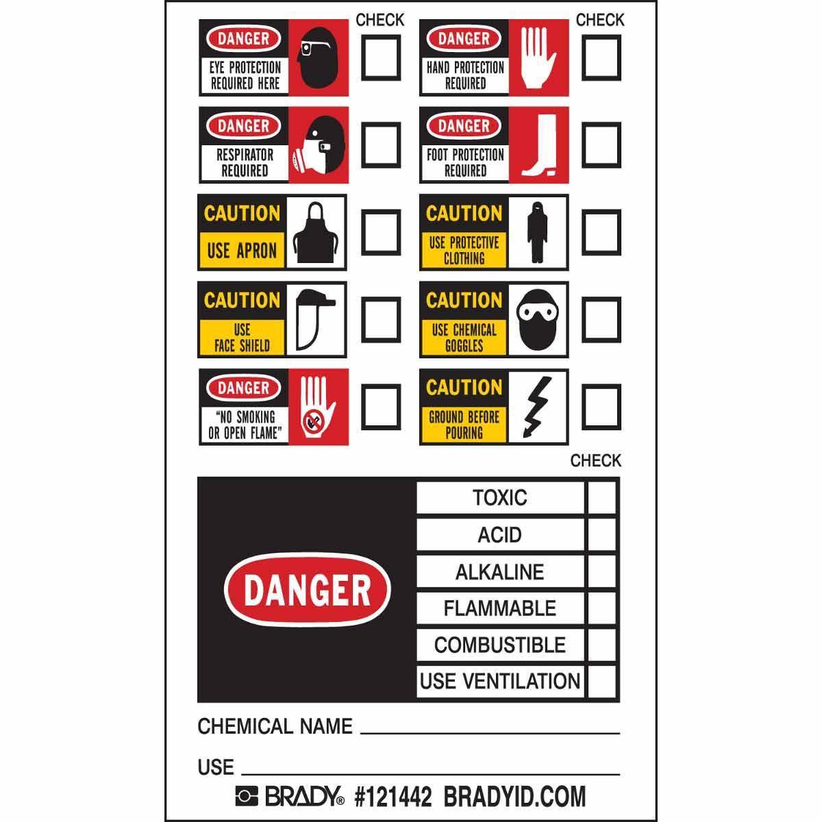 Brady® 121442 Safety & Facility Labels