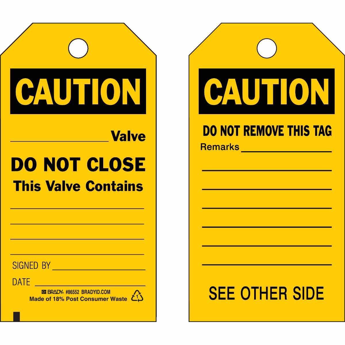 Brady® 86552 Safety & Facility Tags