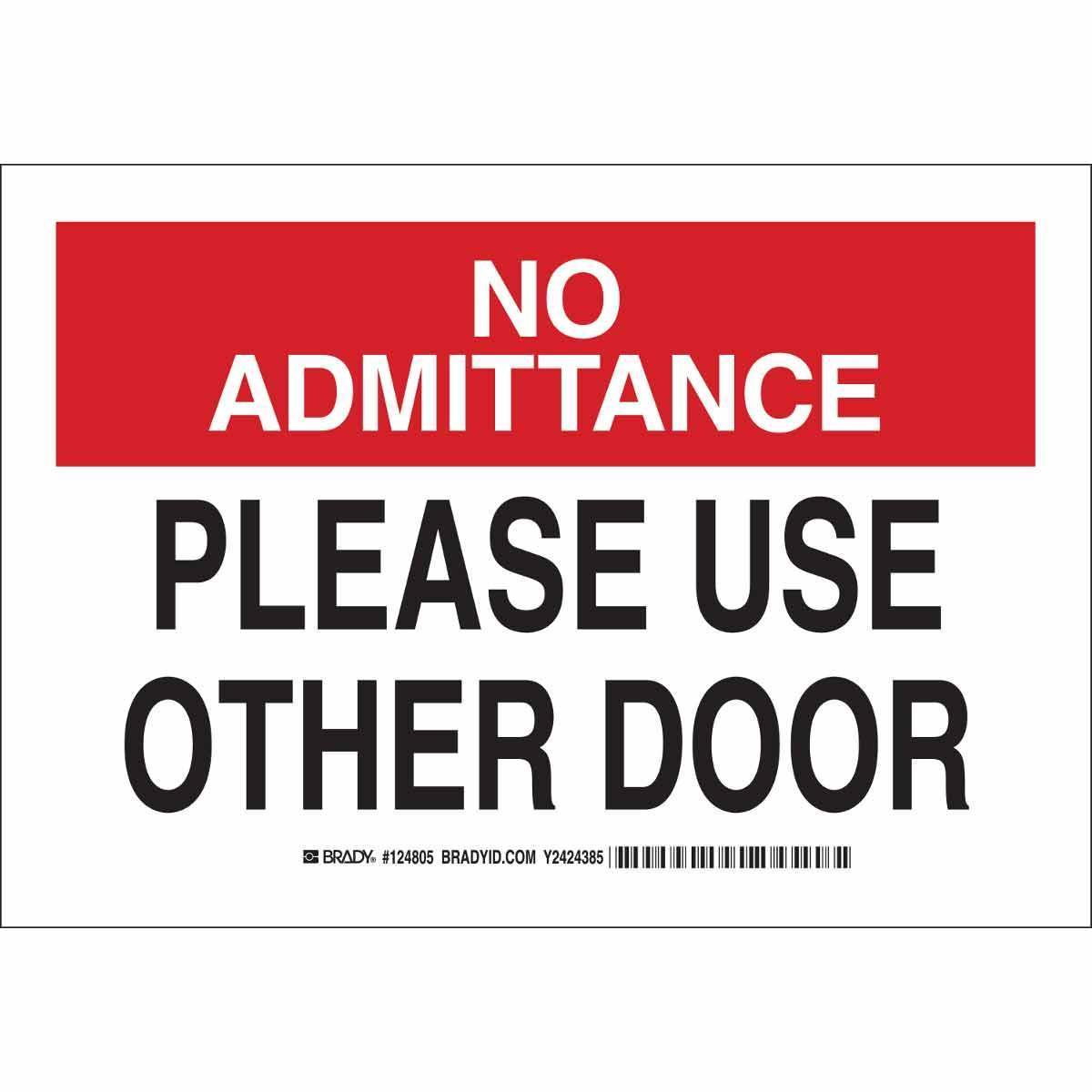 Brady® 124805 Access & Security Signs