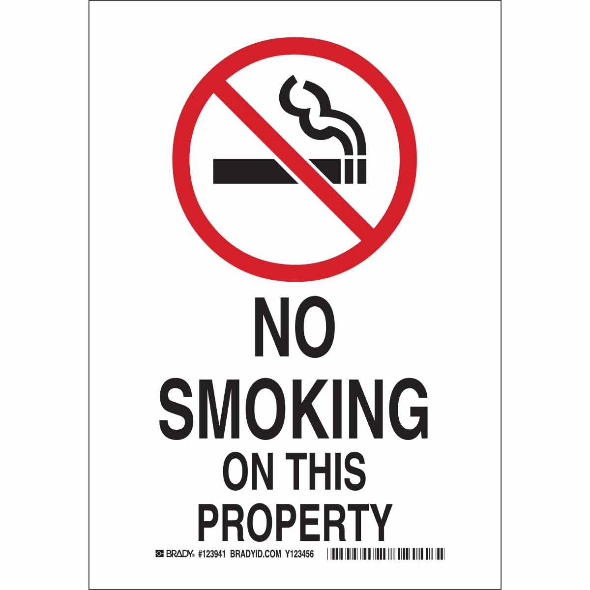 Brady® 123940 No Smoking & Restricted Activity Signs