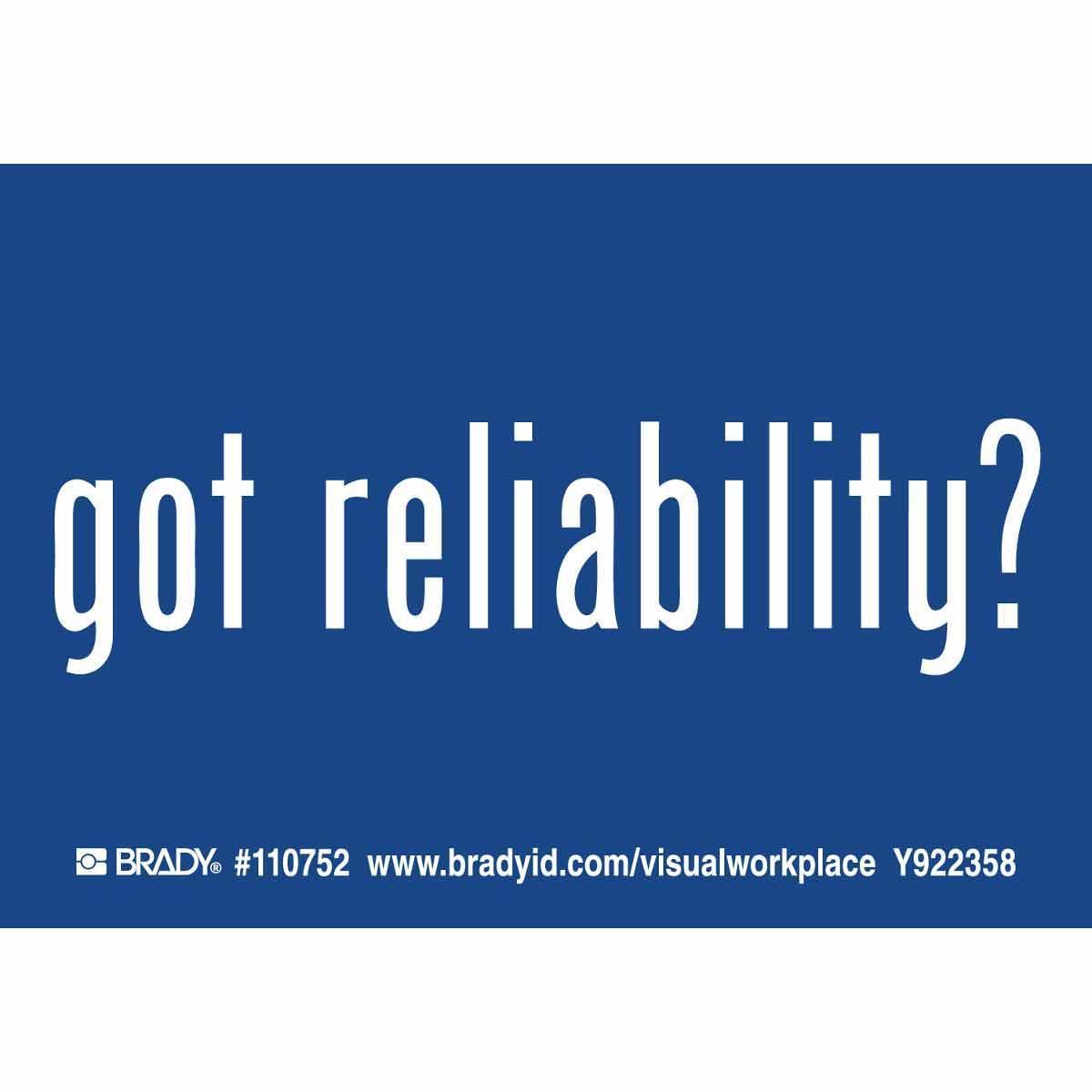 Brady® 110752 Safety & Facility Labels