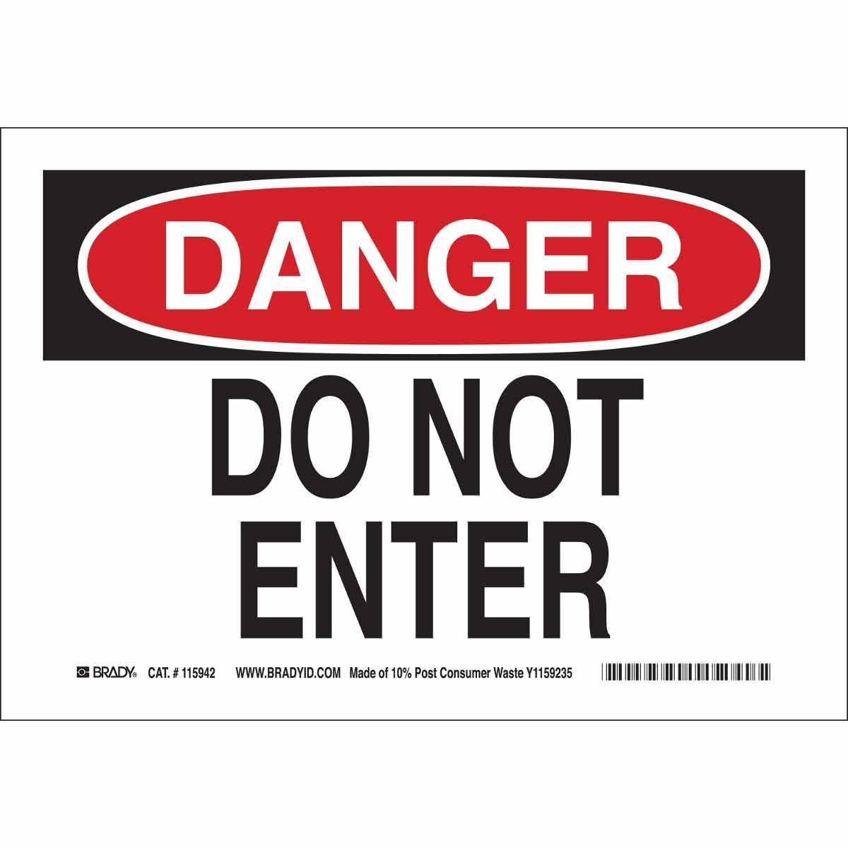 Brady® 118163 Access & Security Signs