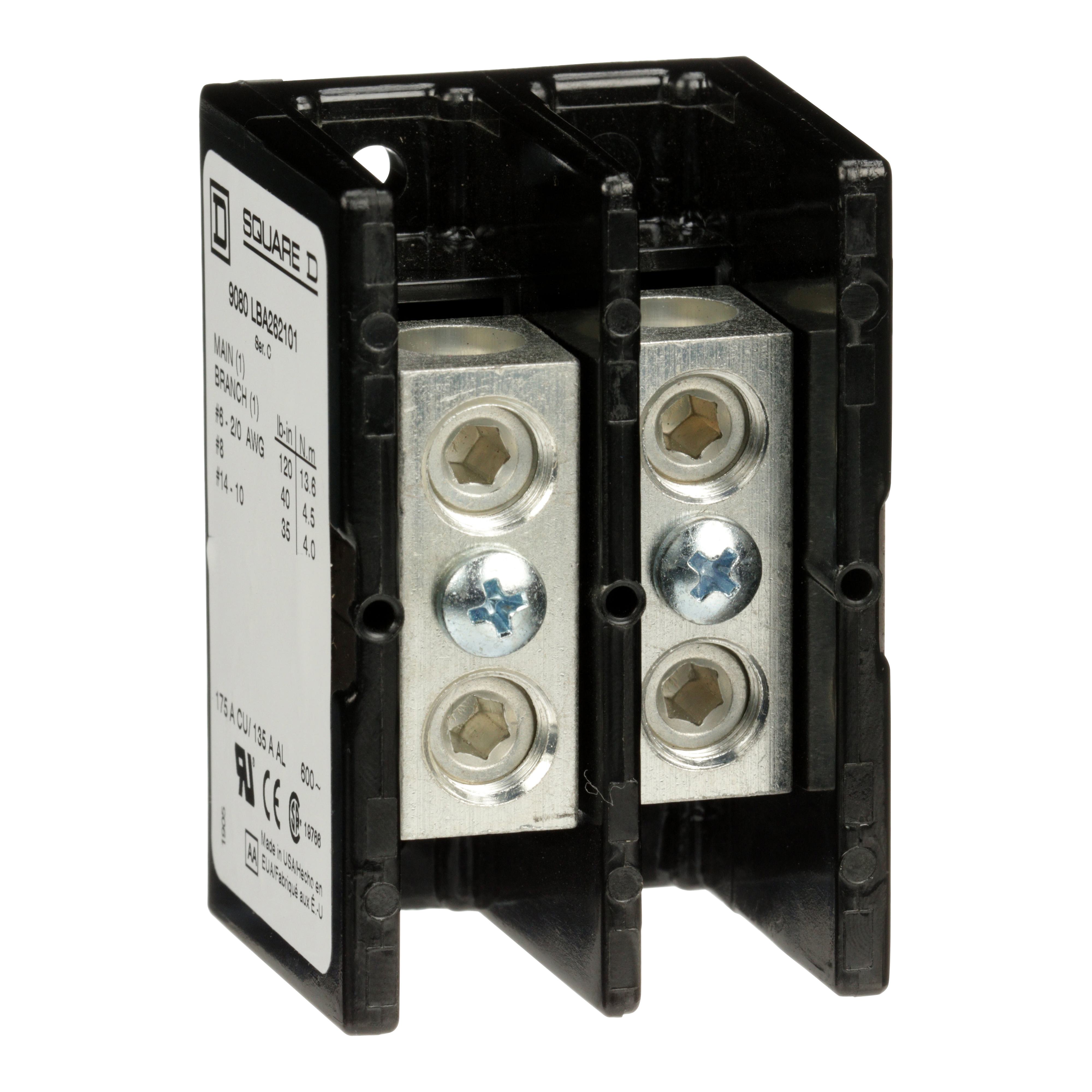Square D™ 9080LBA262101 Multi-Pole Distribution Blocks