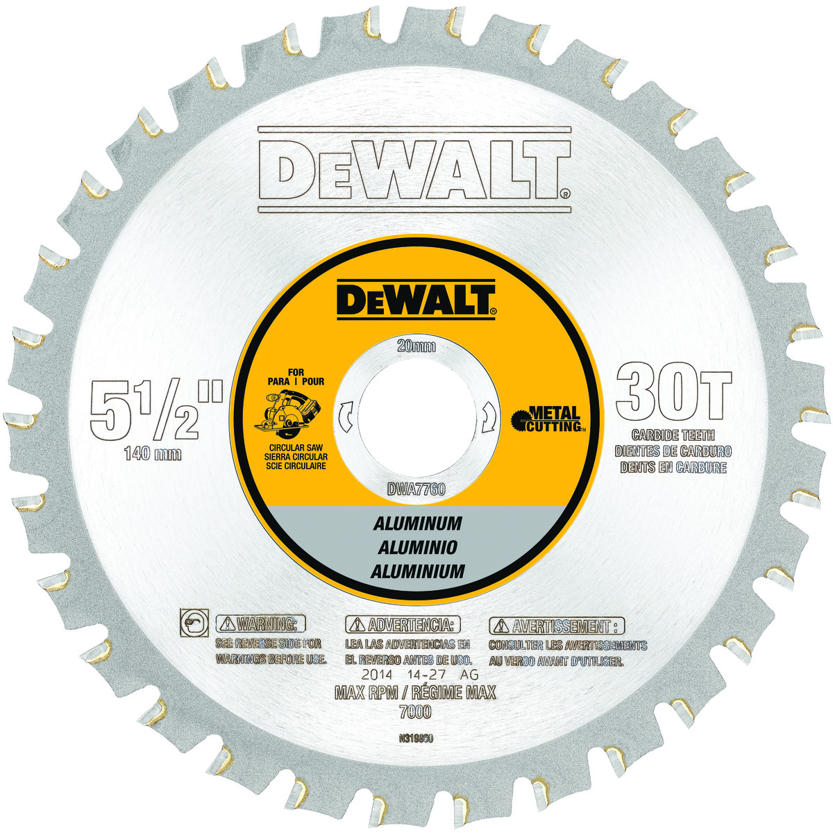 DeWALT® DWA7760 Circular Saw Blades