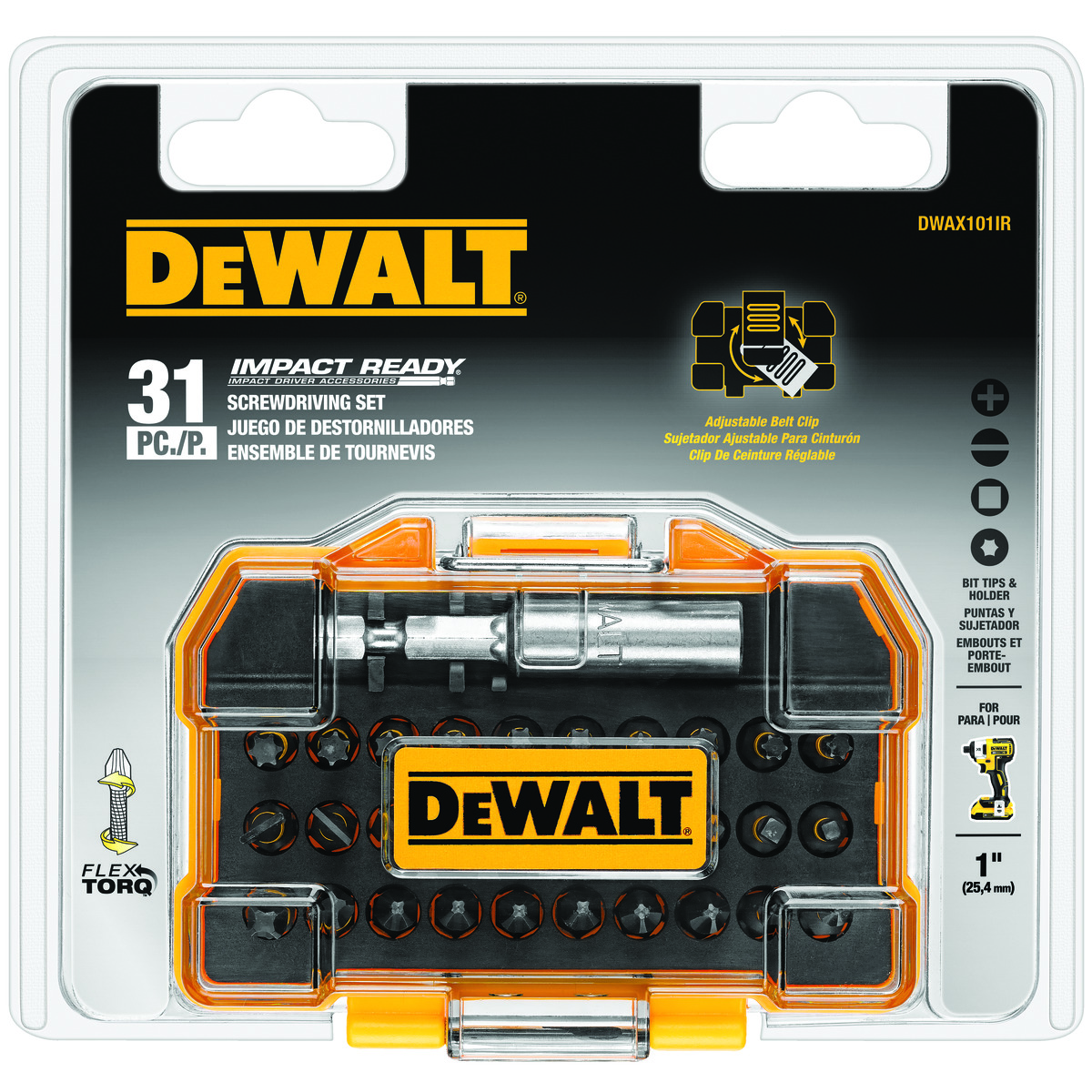 DeWALT® DWAX101IR Manual Screwdriver Bit Sets