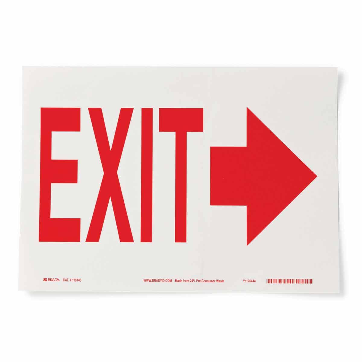 Brady® 118143 Fire, Emergency, Exit & First Aid Signs