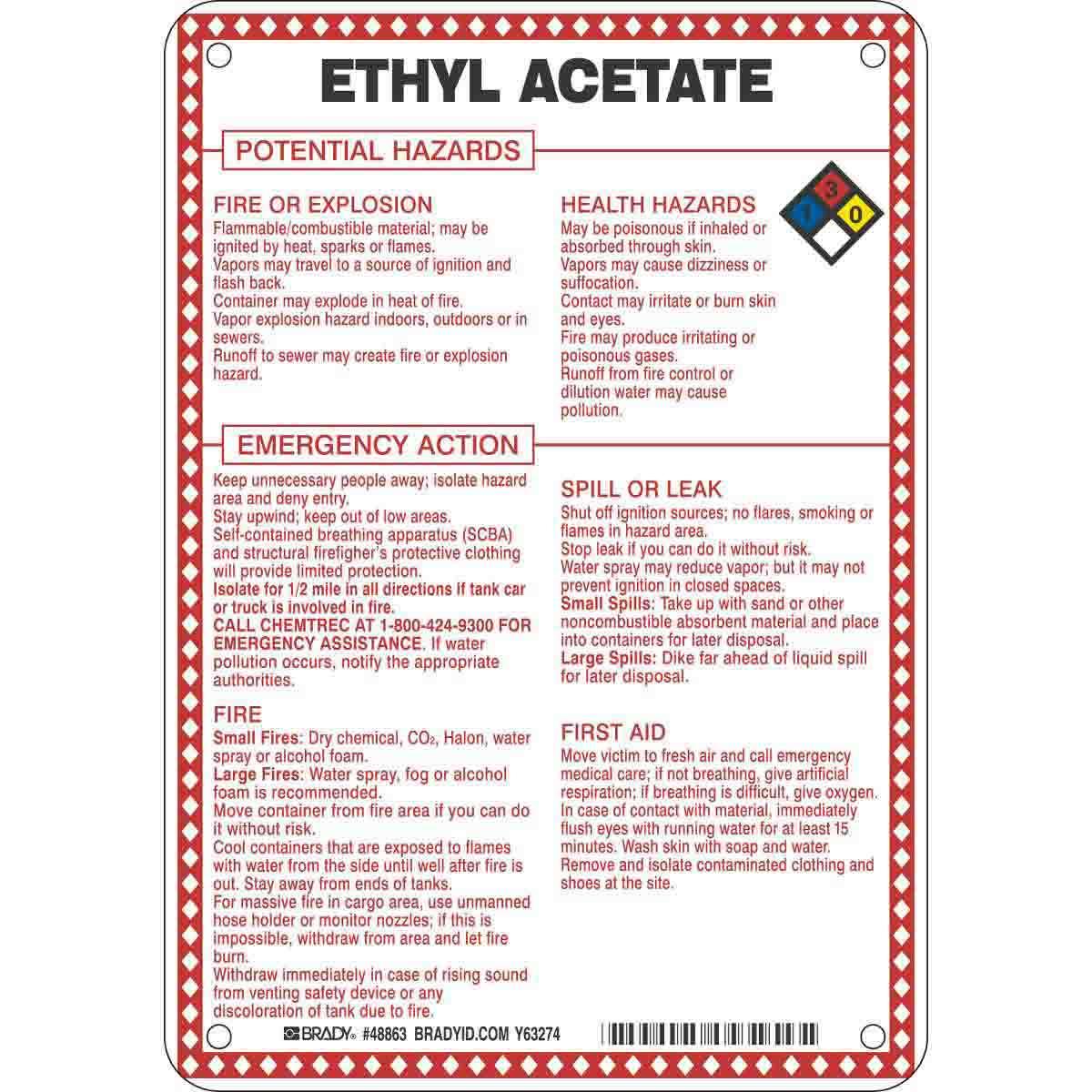 Brady® 48863 Chemical & Hazardous Material Signs