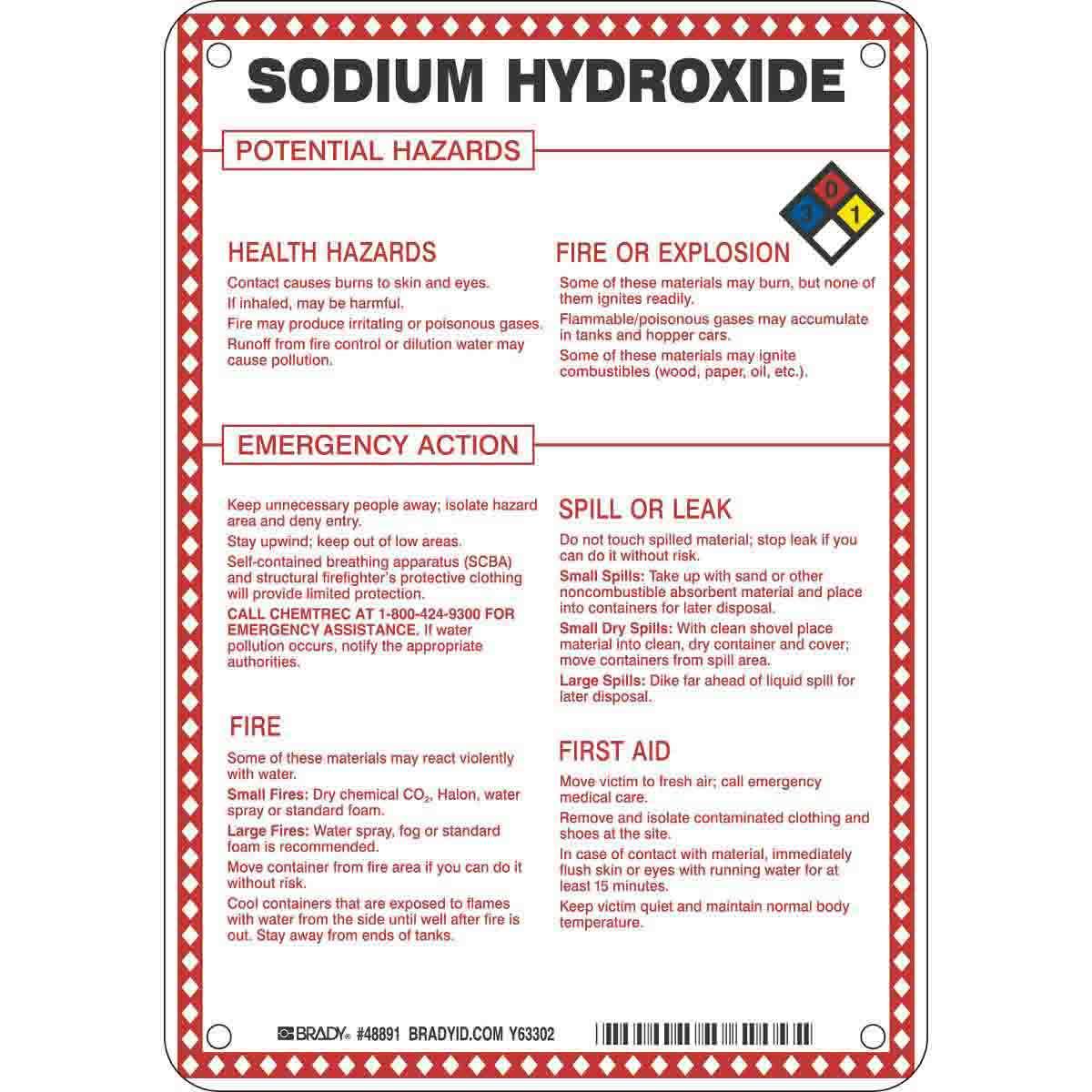 Brady® 48891 Chemical & Hazardous Material Signs