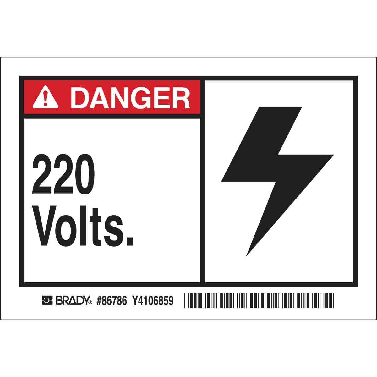 Brady® 86786 Safety & Facility Labels