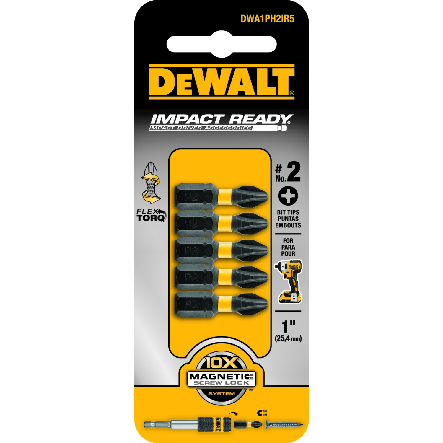 DeWALT® DWA1PH2IR5 Impact Driver Bits