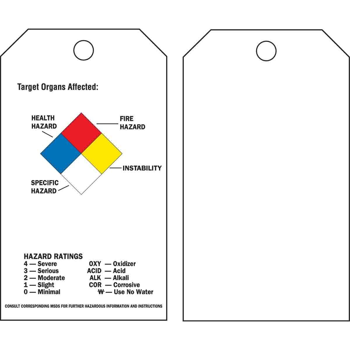 Brady® 99103 Safety & Facility Tags