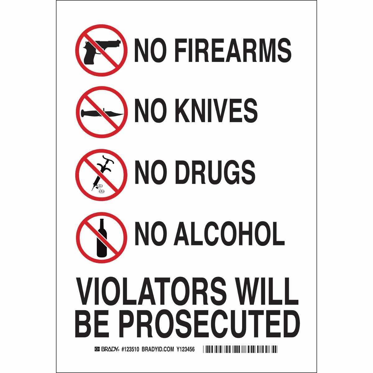 Brady® 123510 Access & Security Signs