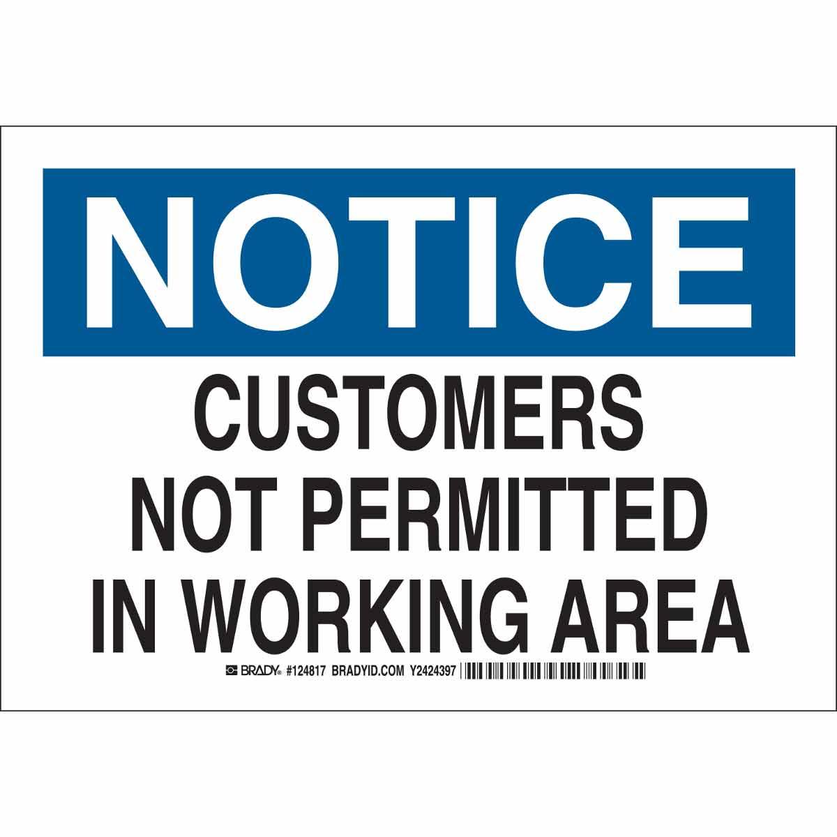 Brady® 124819 Access & Security Signs