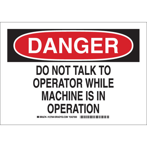 Brady® 127845 Accident Prevention Signs