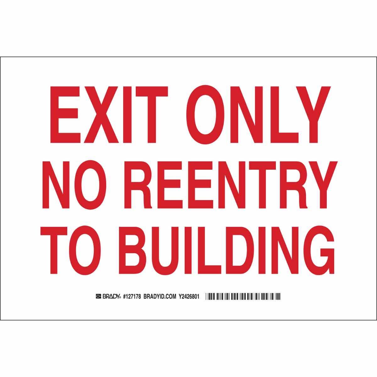 Brady® 127180 Fire, Emergency, Exit & First Aid Signs