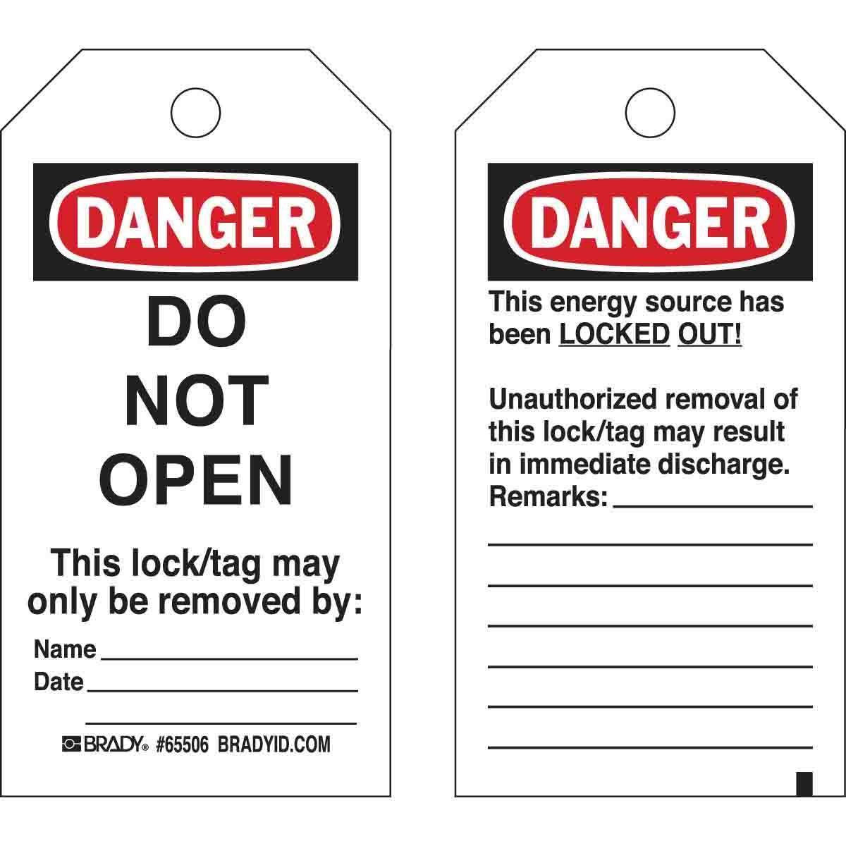 Brady® 65506 Safety & Facility Tags