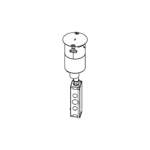 Wiremold® TopGuard™ 4STC Evolution™ 4AT Recessed Unwired Poke-Through Stem Assembly With Disposable Sheet Metal Cover, 4 in Hole, 2 Gangs, 4-3/4 in Cover, 24.5 cu-in Capacity, Plastic/Steel