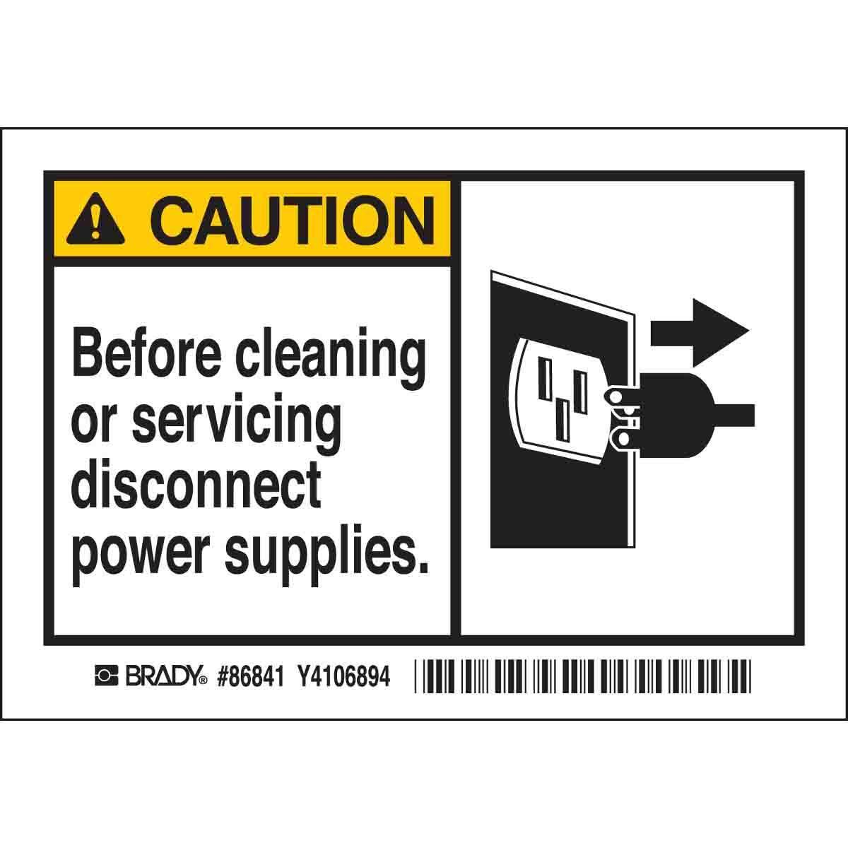 Brady® 86841 Safety & Facility Labels