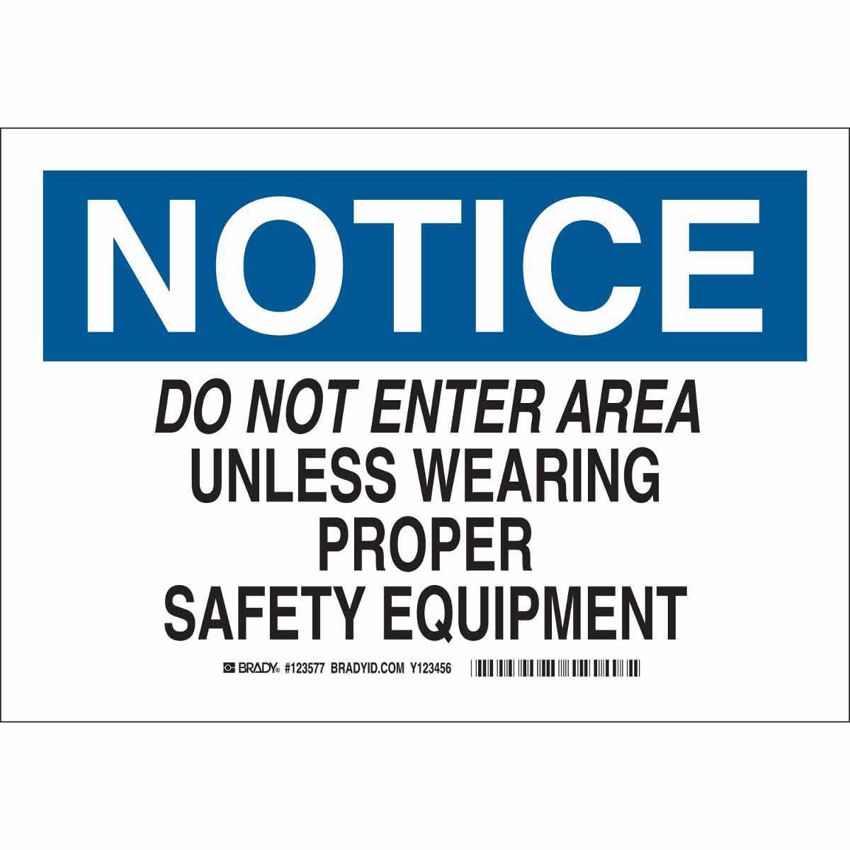 Brady® 123575 Accident Prevention Signs