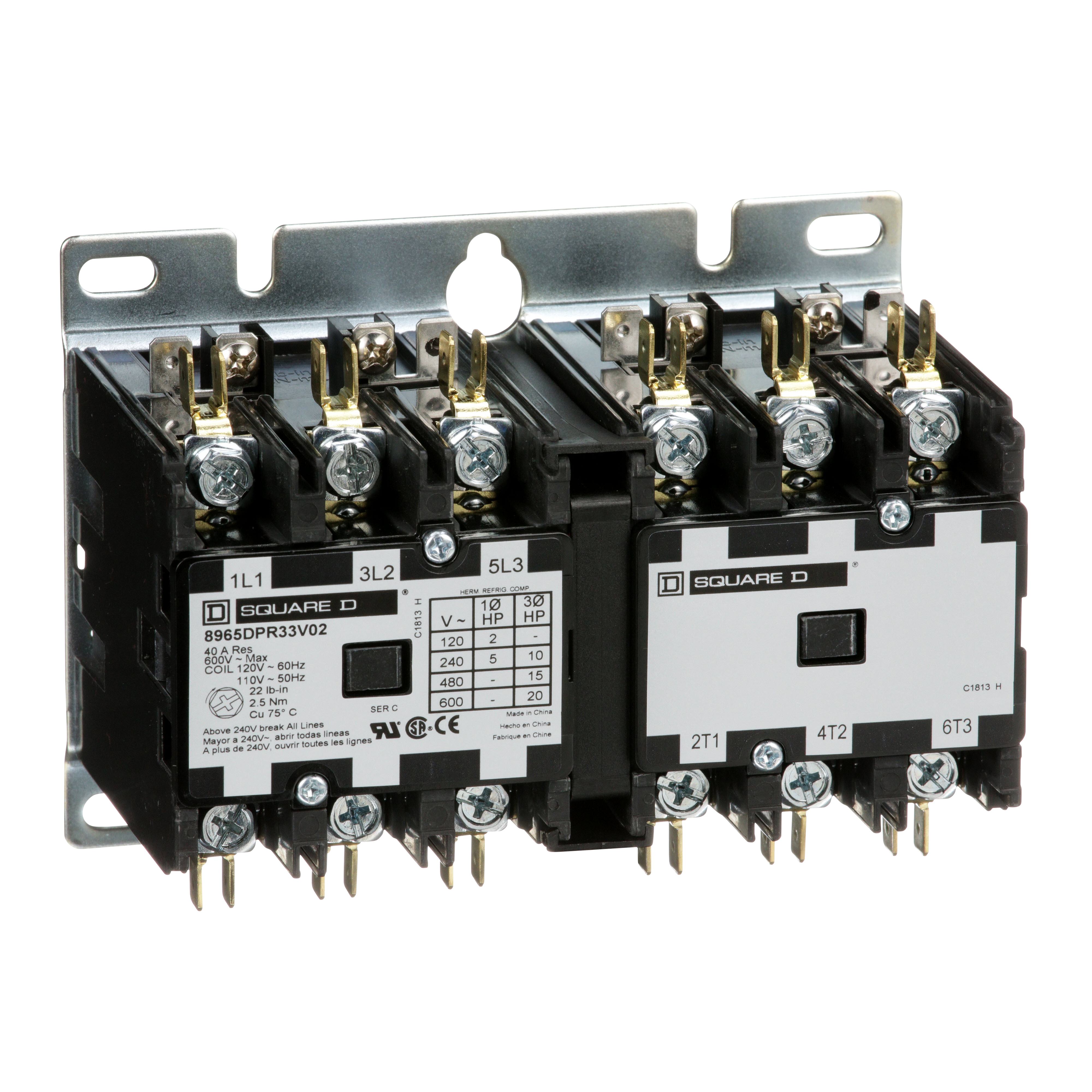 Square D™ 8965DPR33V02 Definite Purpose Contactors AC