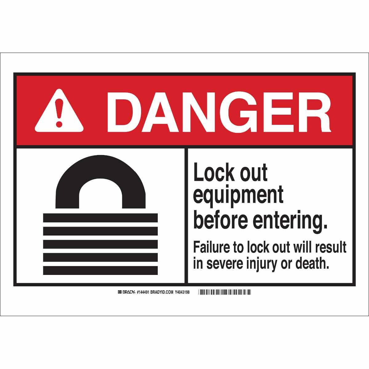 Brady® 144490 Accident Prevention Signs