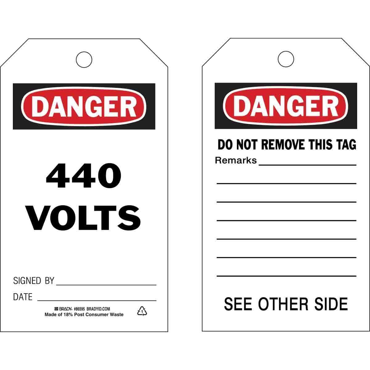 Brady® 86595 Safety & Facility Tags