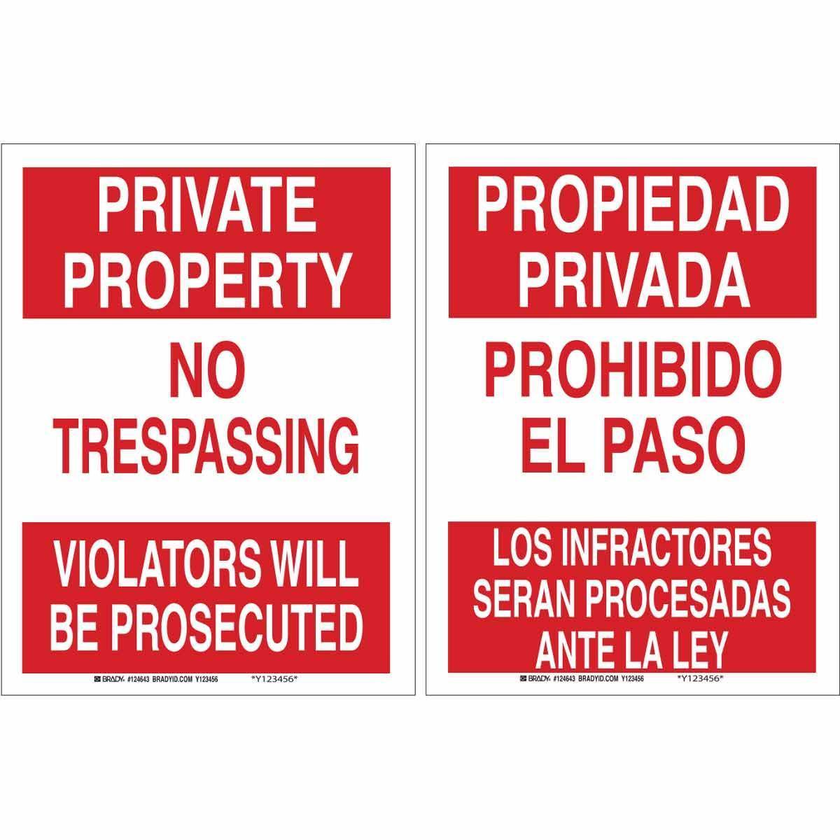 Brady® 124646 Access & Security Signs