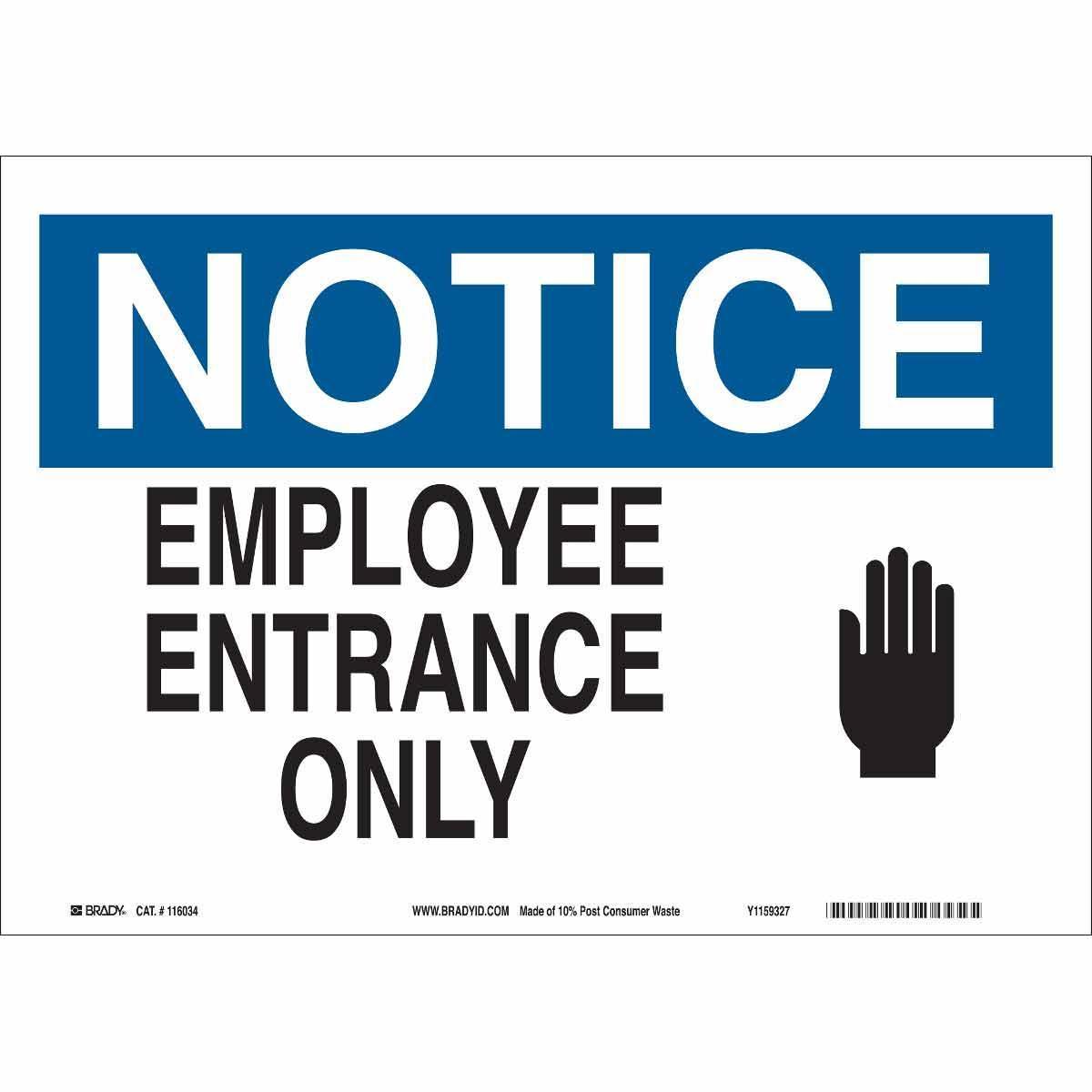 Brady® 118254 Access & Security Signs