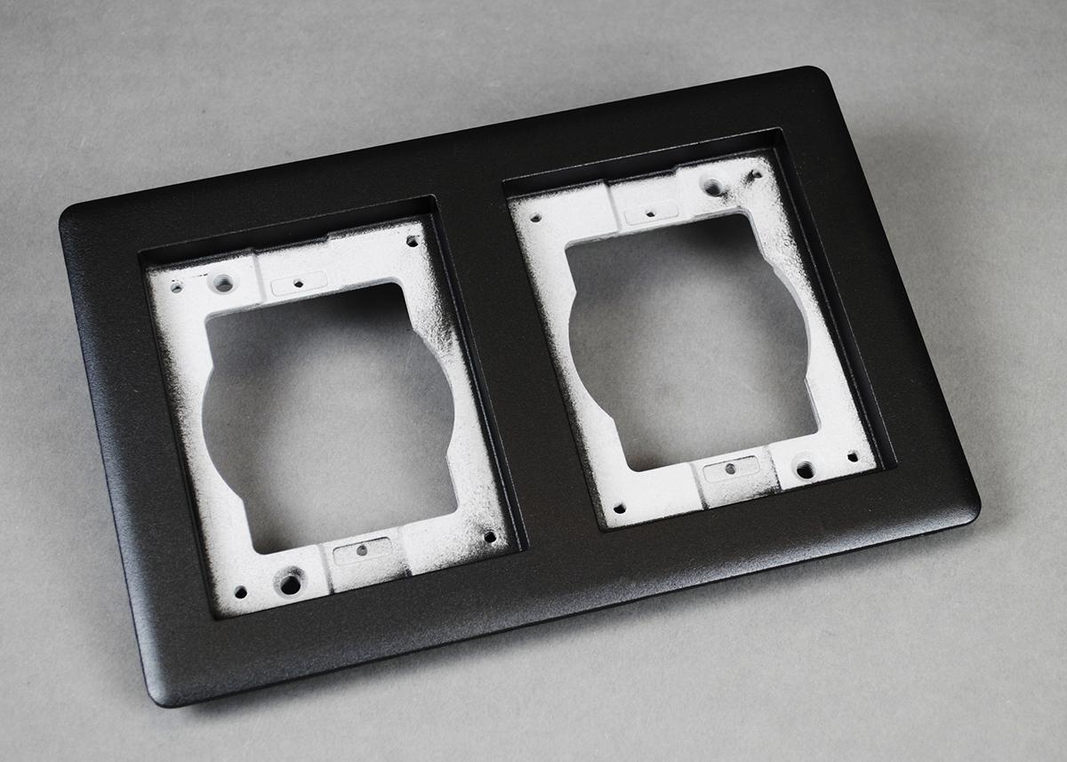 Wiremold® 827TCAL-BZ 2-Gang Carpet and Tile Flange, 9 in L, Die Cast Aluminum