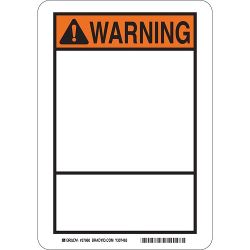 Brady® 37972 Blank Signs & Preprinted Headers