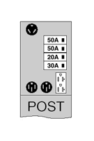 Midwest® U775CP6010 Unmetered Power Outlet Pedestals