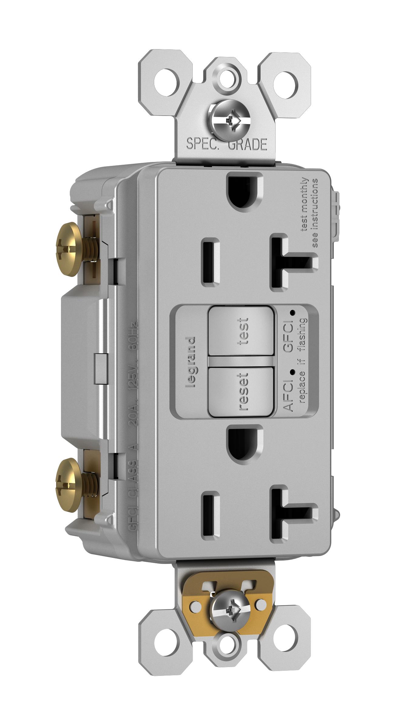 Pass & Seymour® AFGF202TRGRY AFCI/GFCI Receptacles