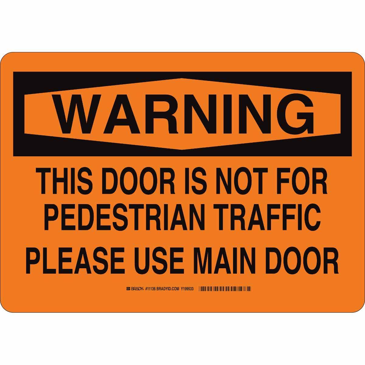 Brady® 11136 Accident Prevention Signs