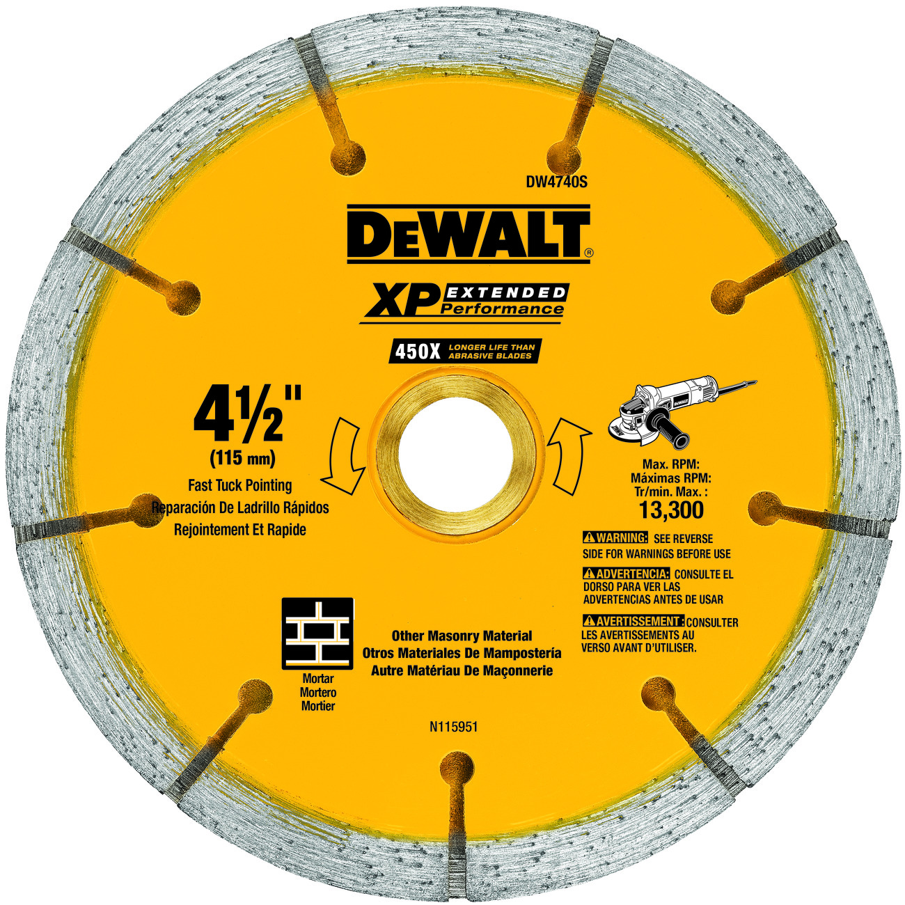 DeWALT® DW4740S Diamond Saw Blades