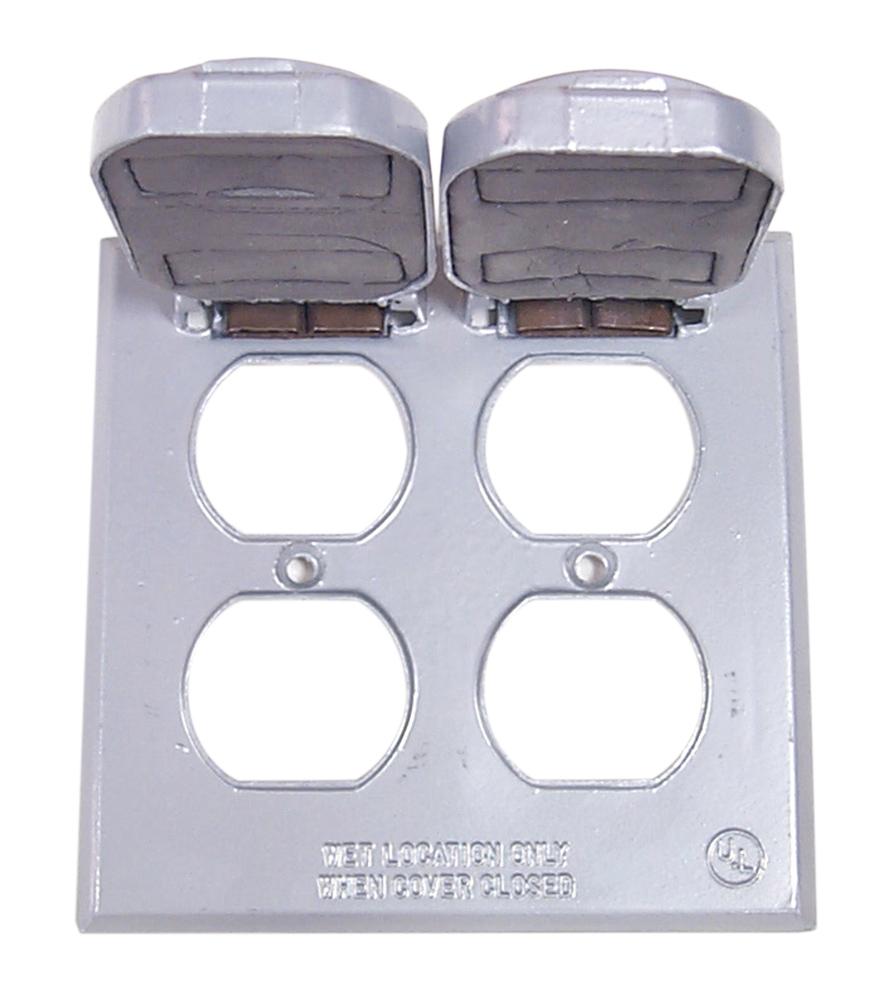 Southwire - Topaz WCV2DUP Weatherproof Device/Outlet Box Covers