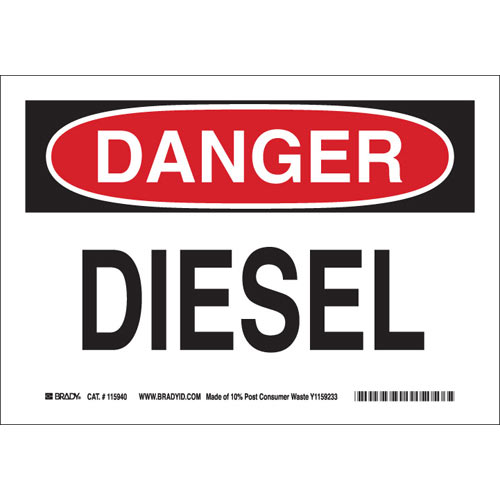 Brady® 115940 Chemical & Hazardous Material Signs