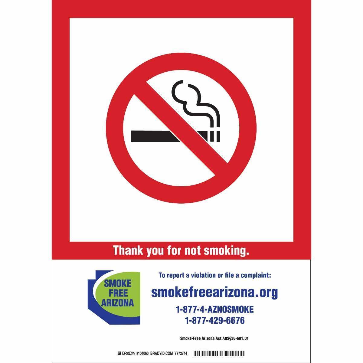 Brady® 104060 No Smoking & Restricted Activity Signs
