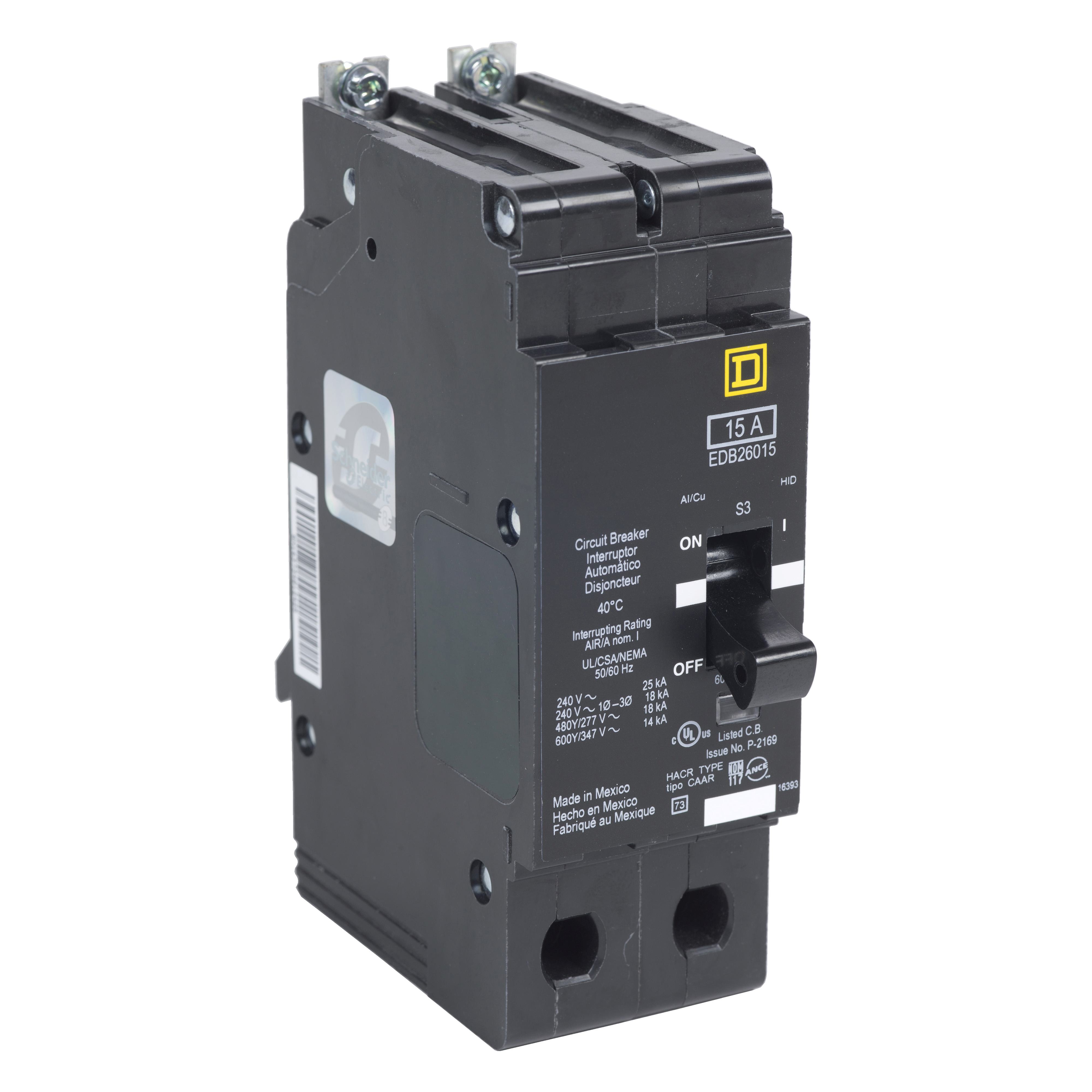Square D™ EDB26015 Miniature Circuit Breakers