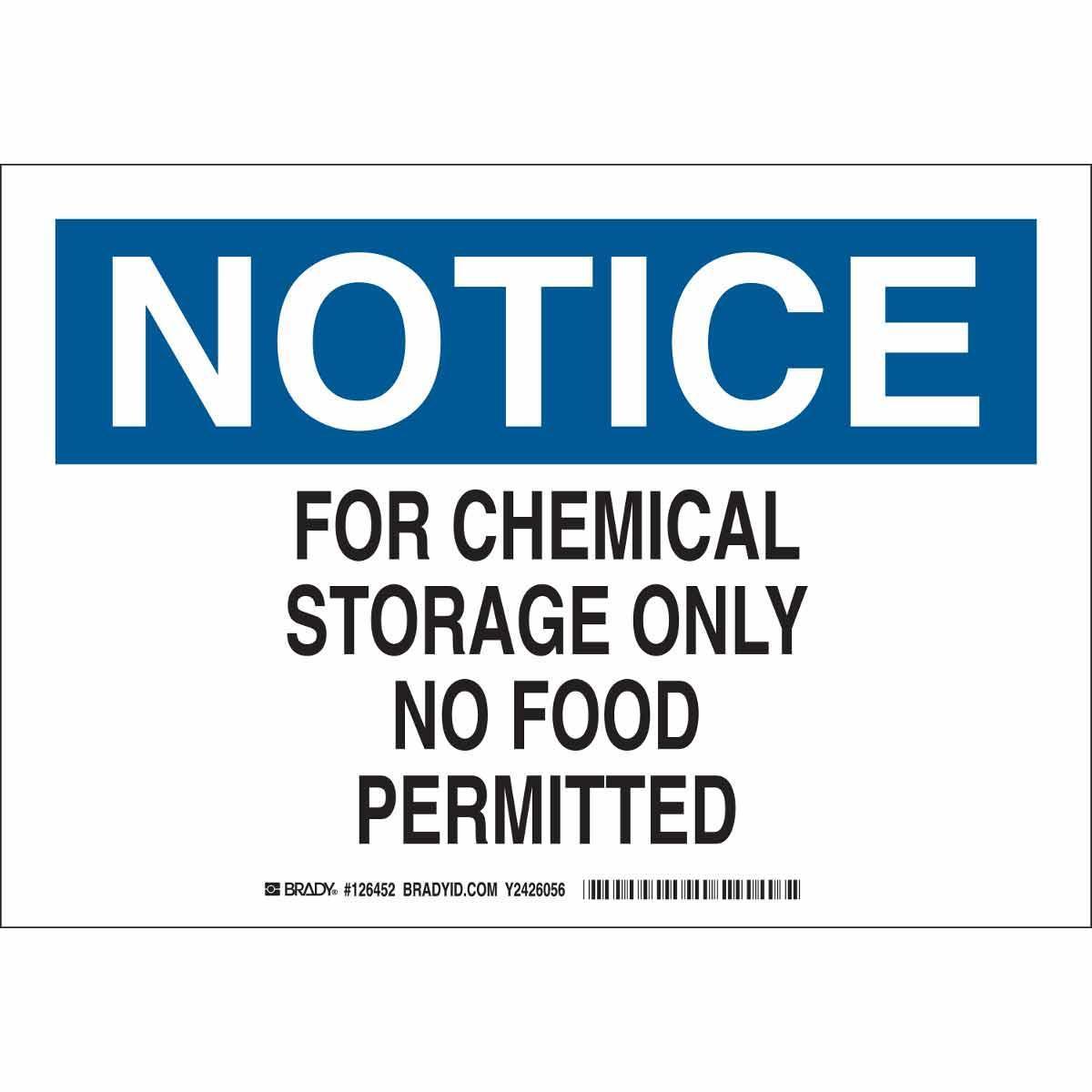 Brady® 126450 Chemical & Hazardous Material Signs