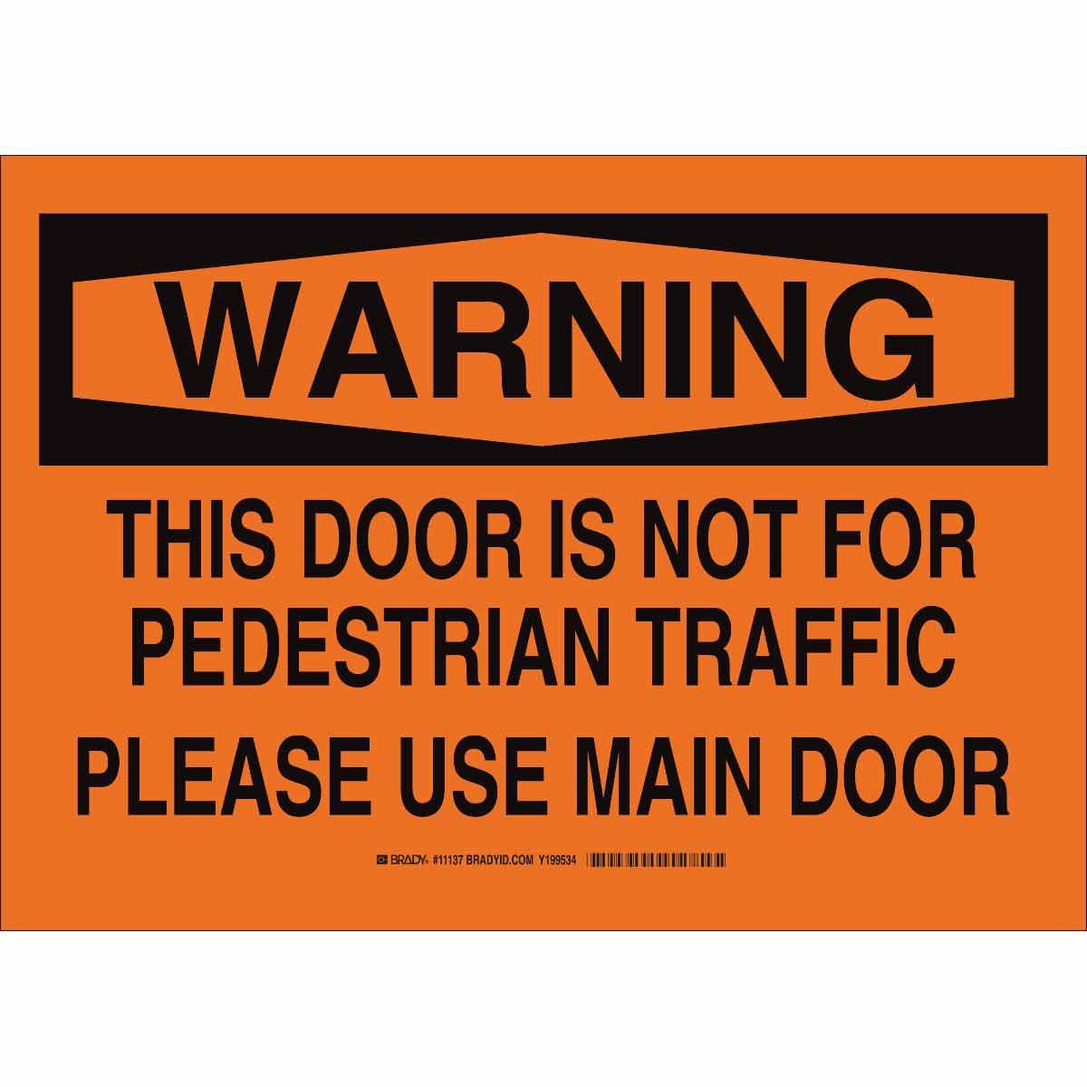 Brady® 11137 Access & Security Signs