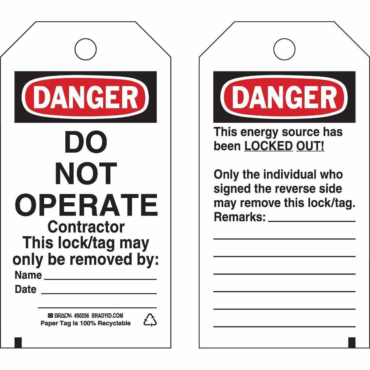 Brady® 50256 Safety & Facility Tags