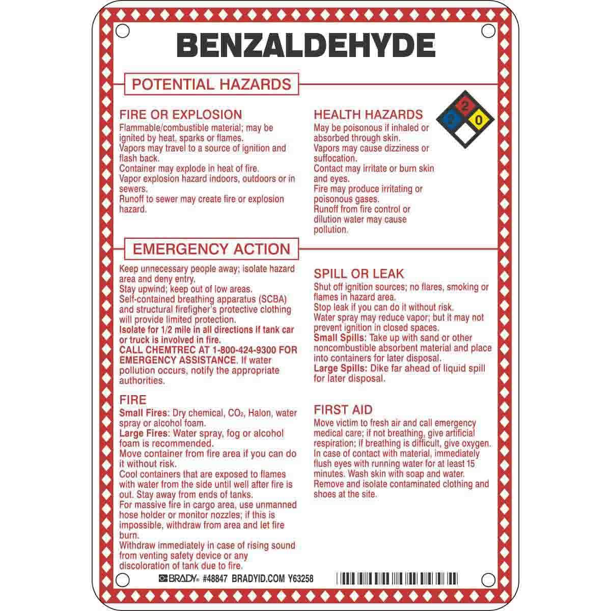 Brady® 48847 Chemical & Hazardous Material Signs