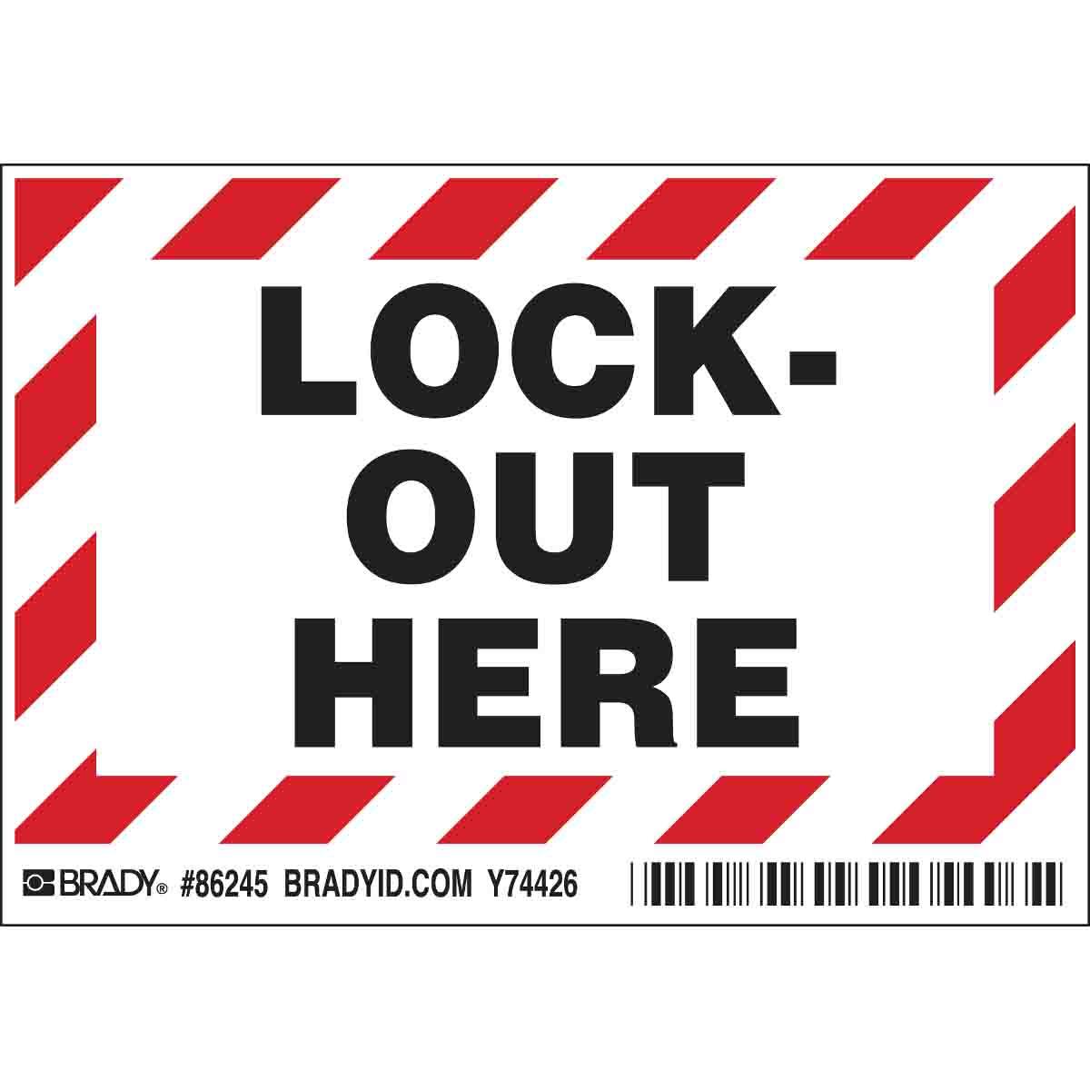 Brady® 86245 Safety & Facility Labels