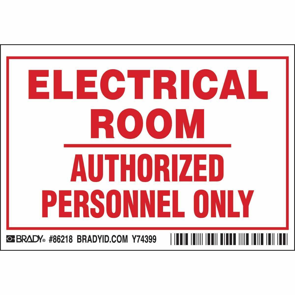 Brady® 86218 Safety & Facility Labels