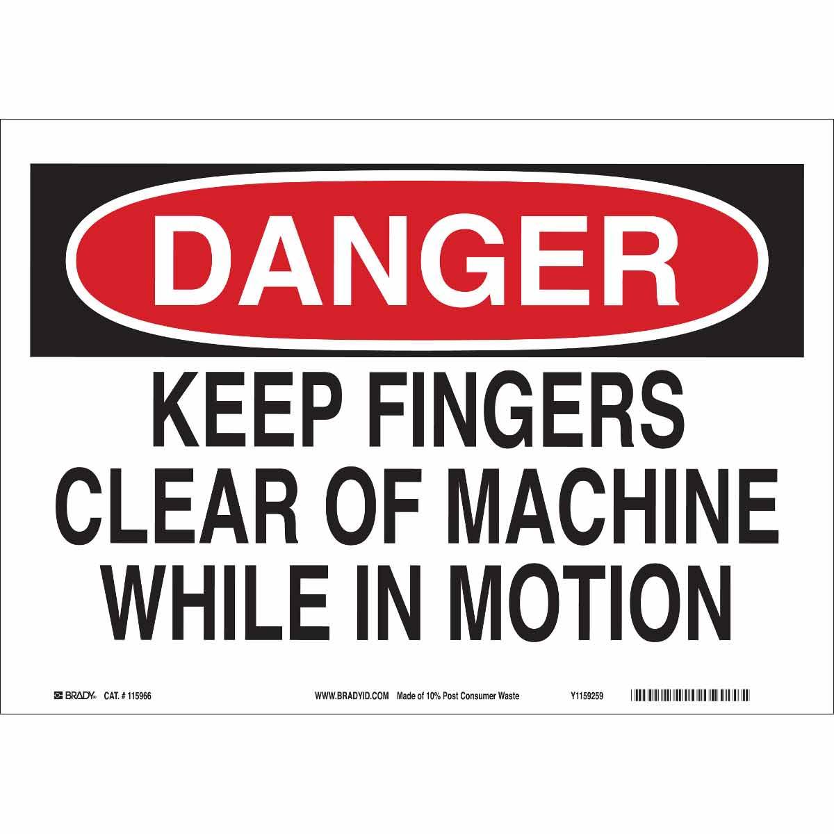 Brady® 118186 Accident Prevention Signs