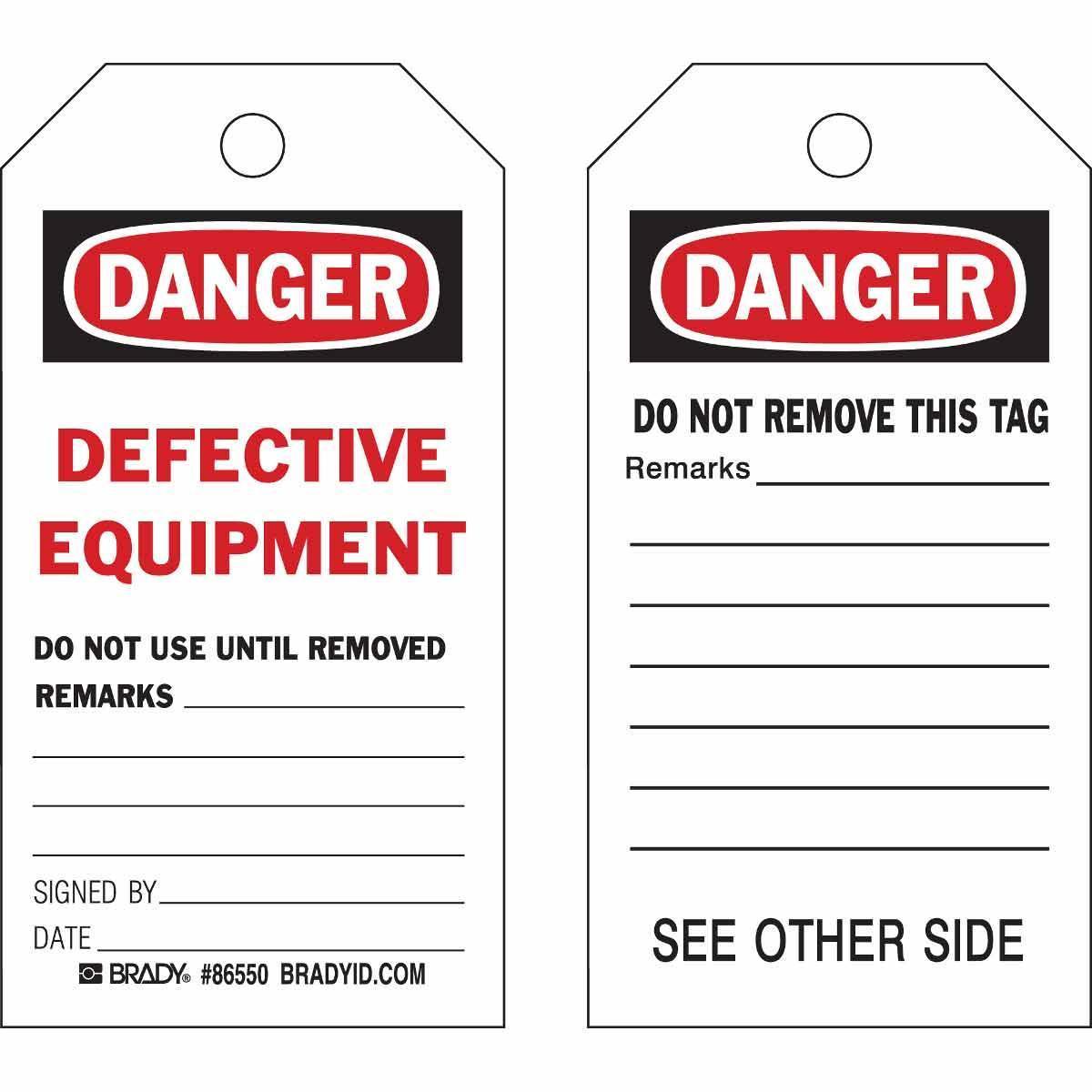 Brady® 86715 Safety & Facility Tags