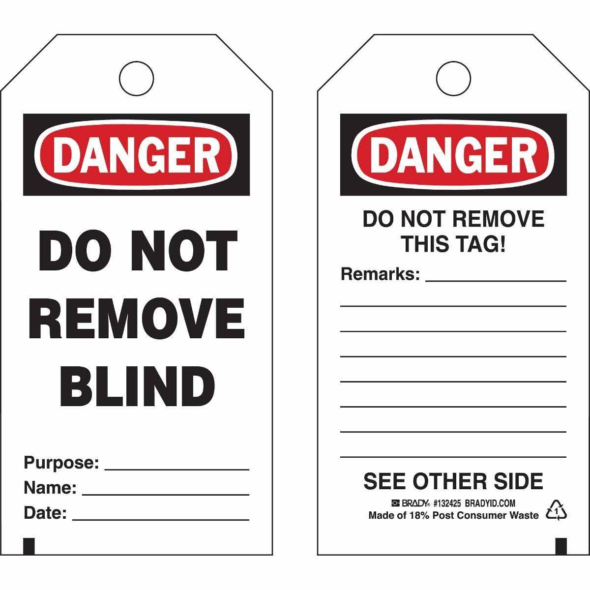 Brady® 132425 Safety & Facility Tags
