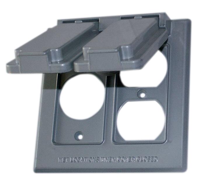 Southwire - Topaz WCV2SDUP Weatherproof Device/Outlet Box Covers