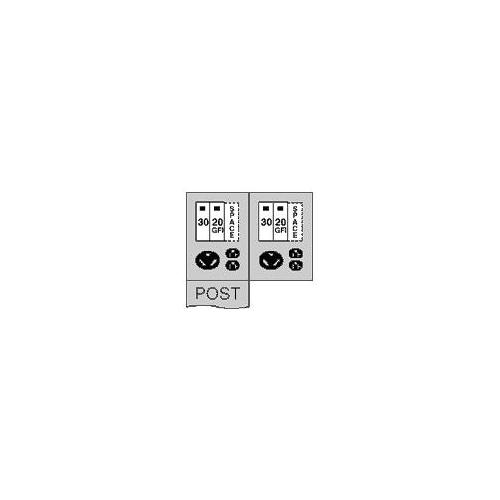 Midwest® U041GB6 Unmetered Power Outlet Pedestals